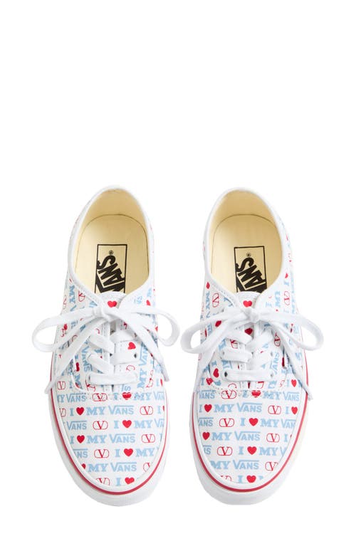 Valentino X Vans Authentic Low Top Sneaker In White