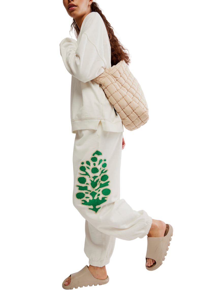 Free People All Star Embroidered Sweatpants, Alternate, color, 