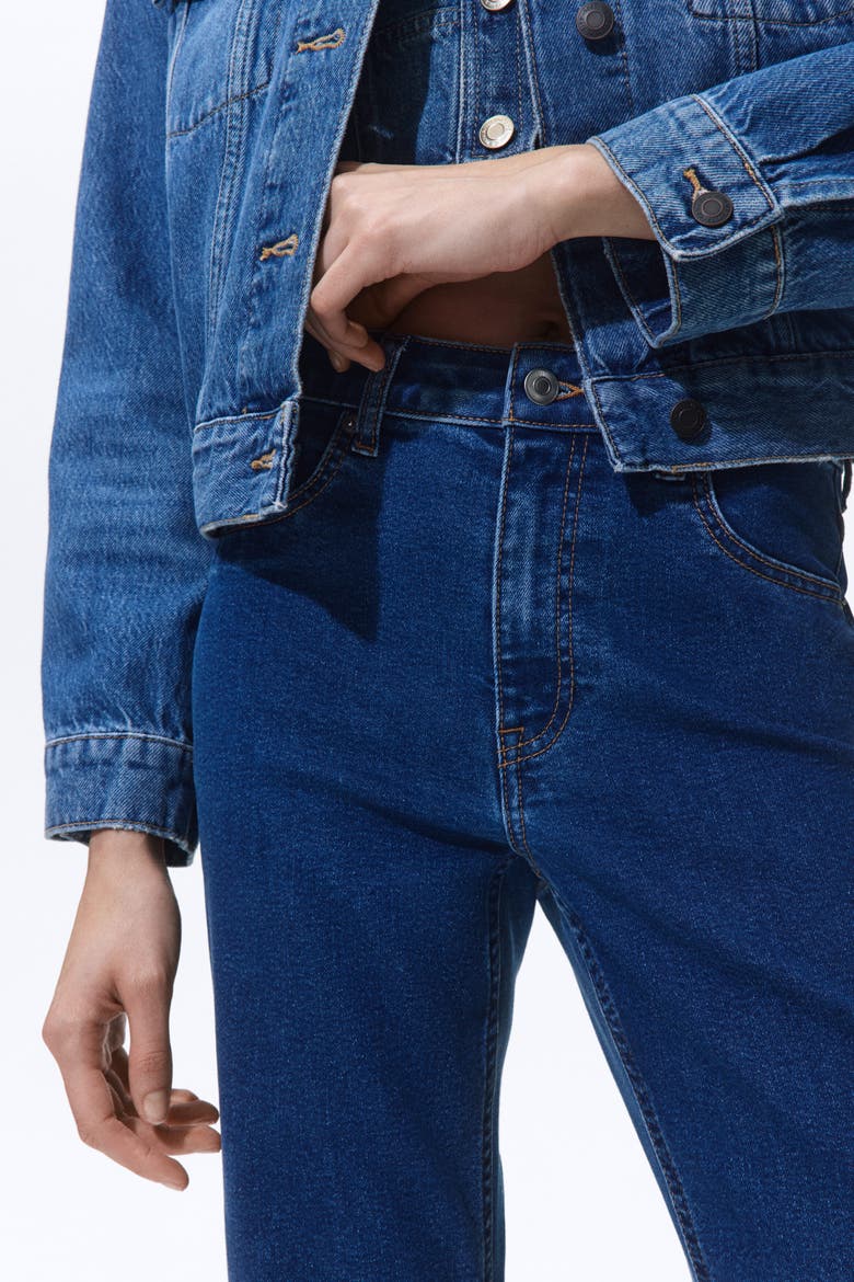 Flared High Jeans, Alternate, color, Dark denim blue
