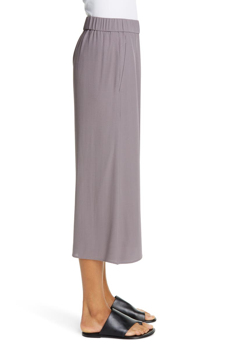 Eileen Fisher Wide Leg Crop Silk Pants, Alternate, color,