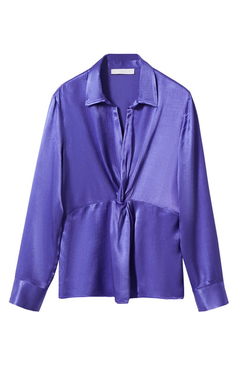 MANGO Satin Long Sleeve Blouse, Alternate, color,