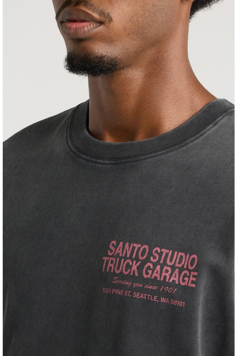 Garage Graphic Cotton T-Shirt, Alternate, color, BLACK FADE