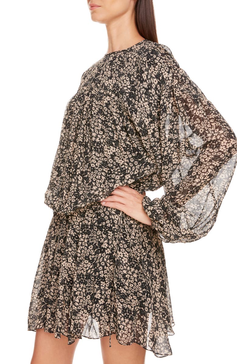 Isabel Marant Étoile Nimazu Long Sleeve Minidress, Alternate, color, 