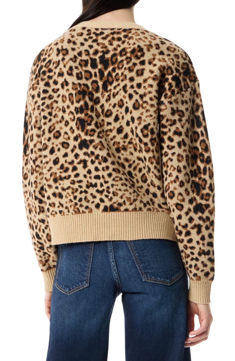 Robert Rodriguez Clio Crystal Embellished Crop Cardigan, Alternate, color, Brown-Leopard