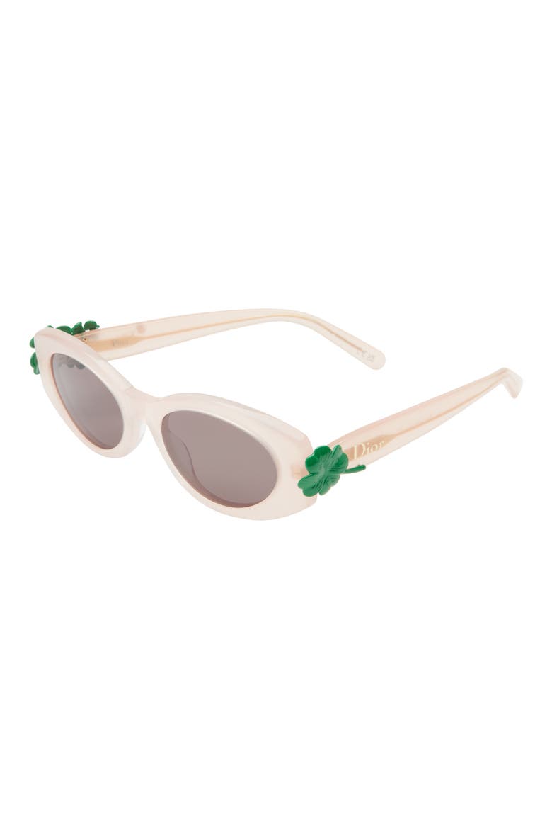 'Dior Clover B1I Oval Sunglasses, Alternate, color, SHINY PINK / BROWN