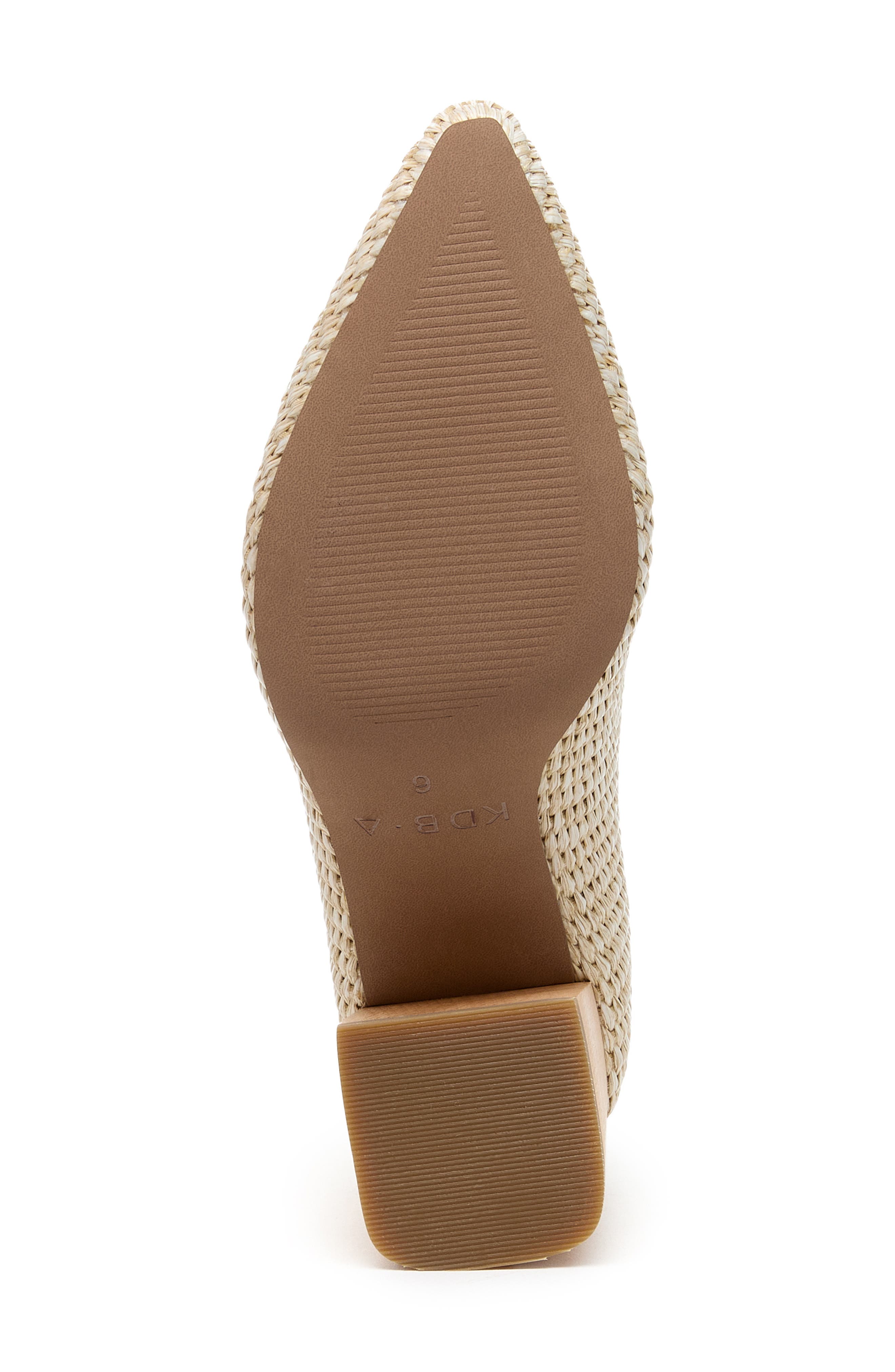 Kelsi Dagger Brooklyn Woven Pointed Toe Pump, Alternate, color, Natural