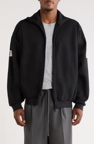 Fear of God Essentials Logo Graphic Relaxed Fit Drop Shoulder Track Jacket
