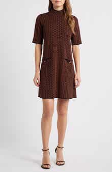 Geo Print Sweater Dress