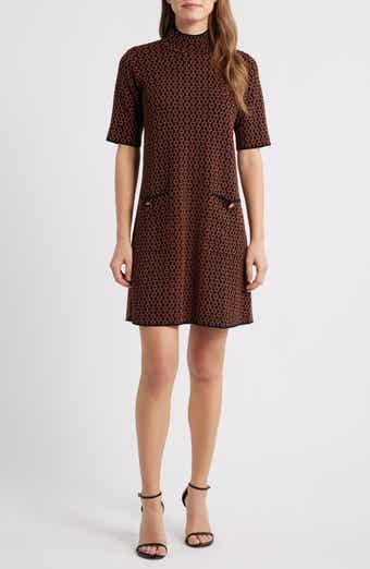 Geo Print Sweater Dress