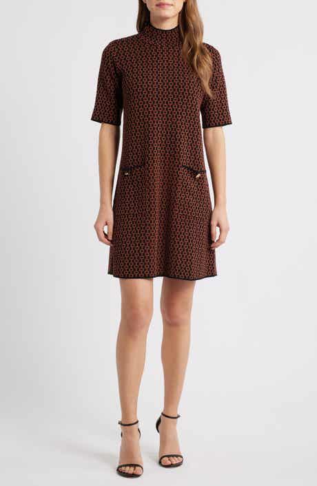 Julia Jordan Geo Print Sweater Dress