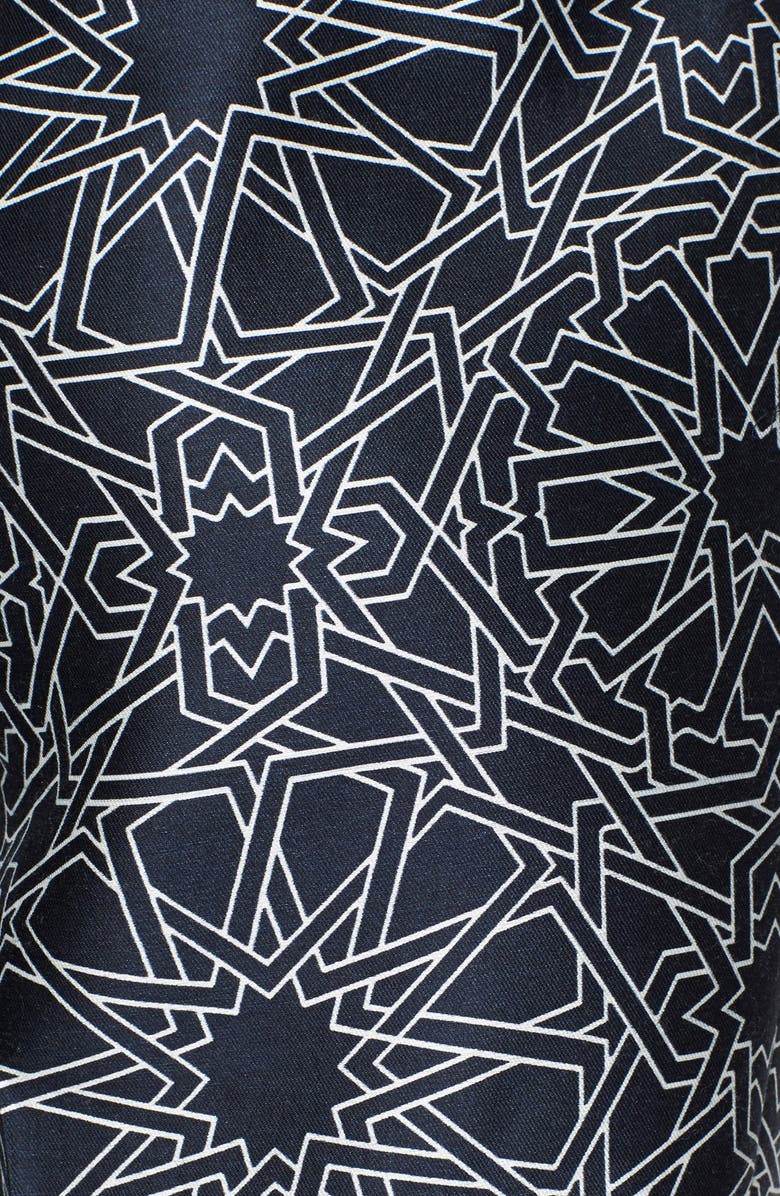 Nordstrom Signature and Caroline Issa Geo Print High Waist Wool & Silk Pants, Alternate, color, 