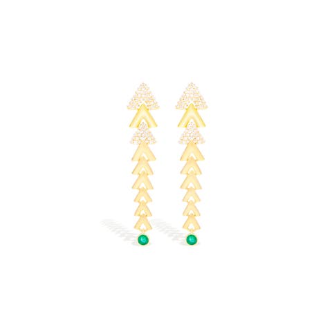 Spark Chevron Link Chandelier Earring