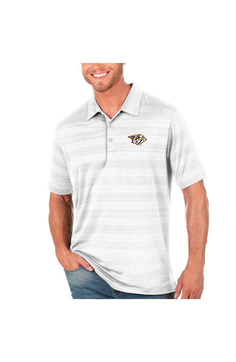 ANTIGUA Men's Antigua White Nashville Predators Compass Polo, Main, color, 