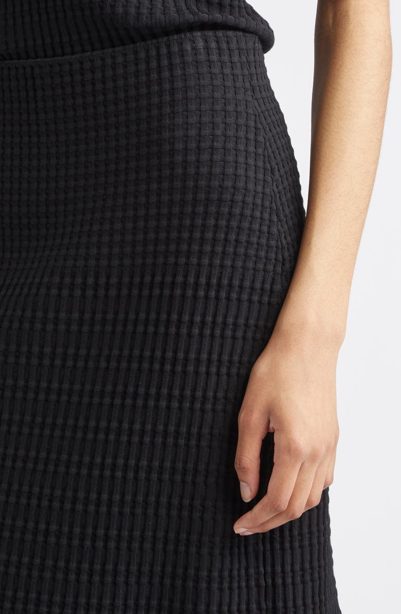 Lafayette 148 New York Mixed Rib Pull-On Knit Skirt, Alternate, color, Black