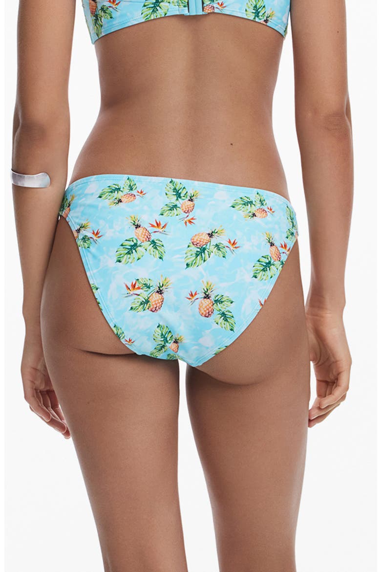 Pineapple Bikini Bottoms, Alternate, color, LIGHT TURQUOISE