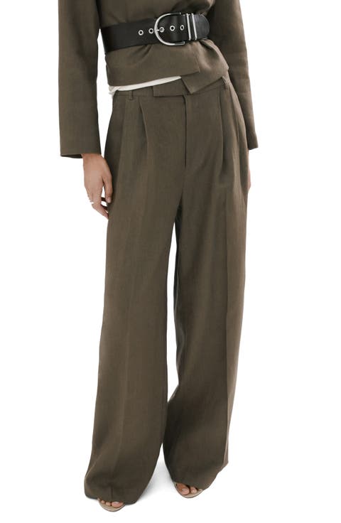 Straight Leg Linen Pants