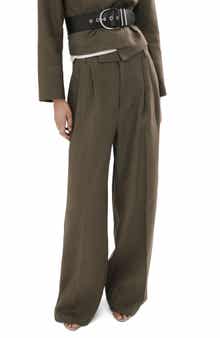 Straight Leg Linen Pants