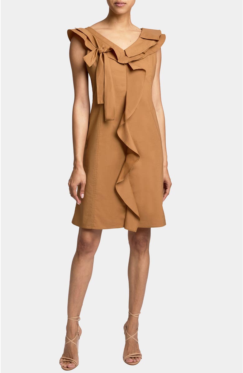 Santorelli SILVI Short Cap Sleeve Shift Dress, Main, color, Coconut