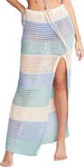 Capittana Emma Stripe Open Stitch Cover-Up Maxi Skirt