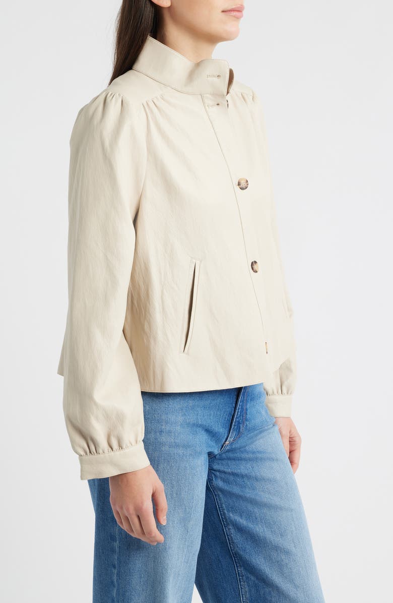 Vince Camuto Cropped Water Resistant Jacket, Alternate, color, Neutral