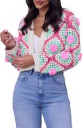 SAACHI Granny Square Open Front Cardigan