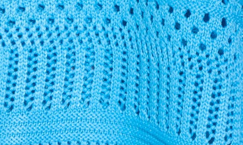 Cyrus Open Stitch Cardigan In Blue