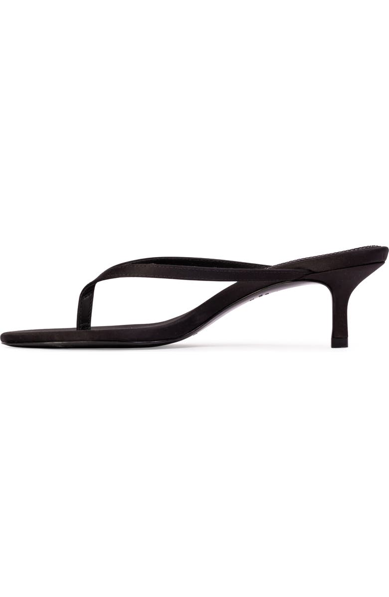 BLACK SUEDE STUDIO Tash Kitten Heel Flip Flop, Alternate, color, Black Satin