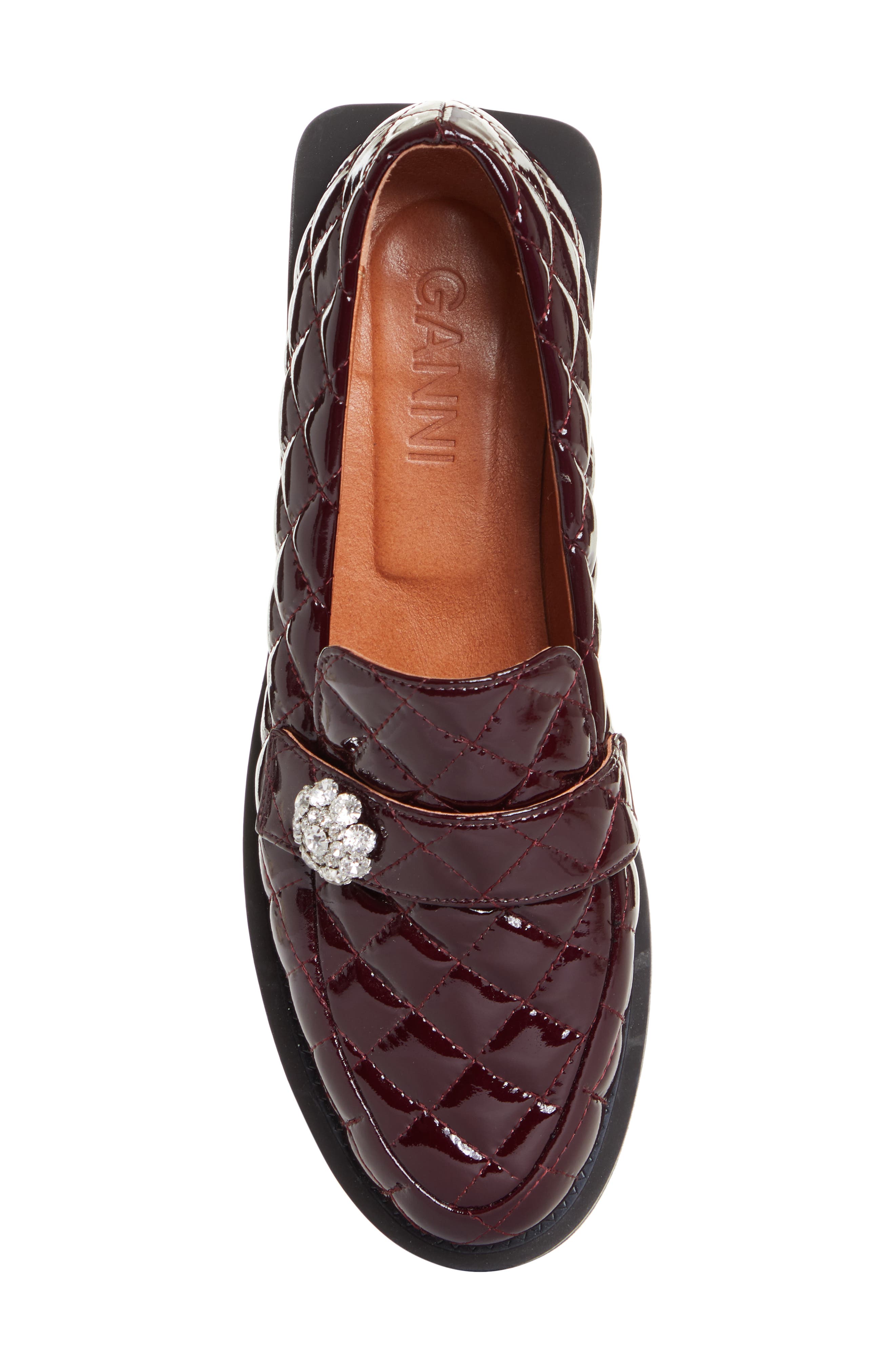 Quilted Patent Loafer, Alternate, color, PORT ROYALE