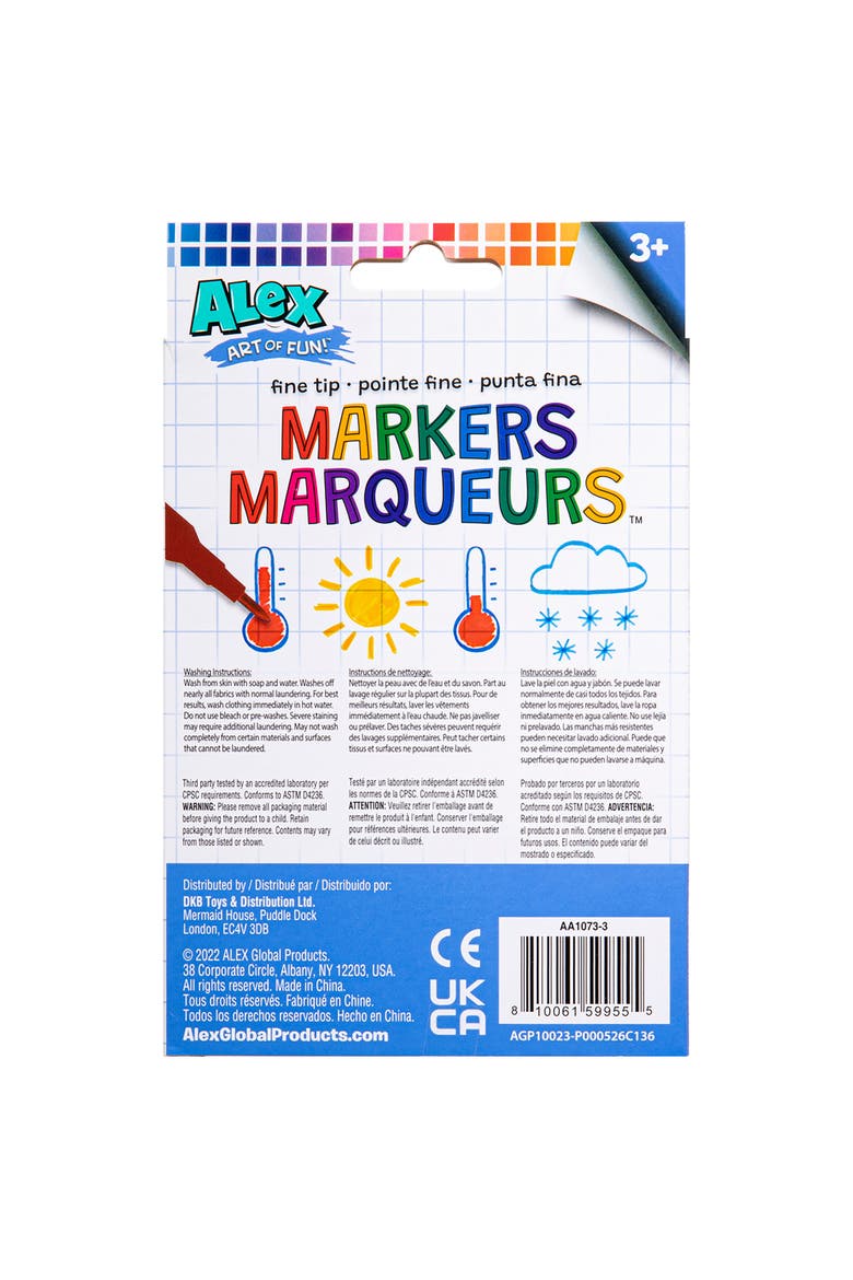 Art Of Fun Fine Tip Markers 30 Pack, Washable, Kids & Adults, Alternate, color, Multicolored