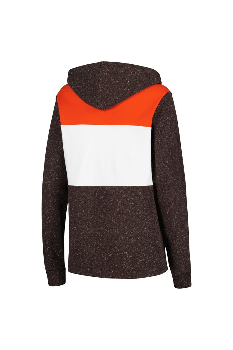 Women's Antigua Brown Cleveland Browns Wicket Pullover Hoodie, Alternate, color, Brown