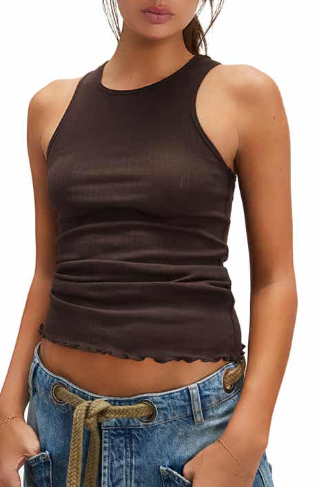Fresh in Love Pointelle Rib Crewneck Tank
