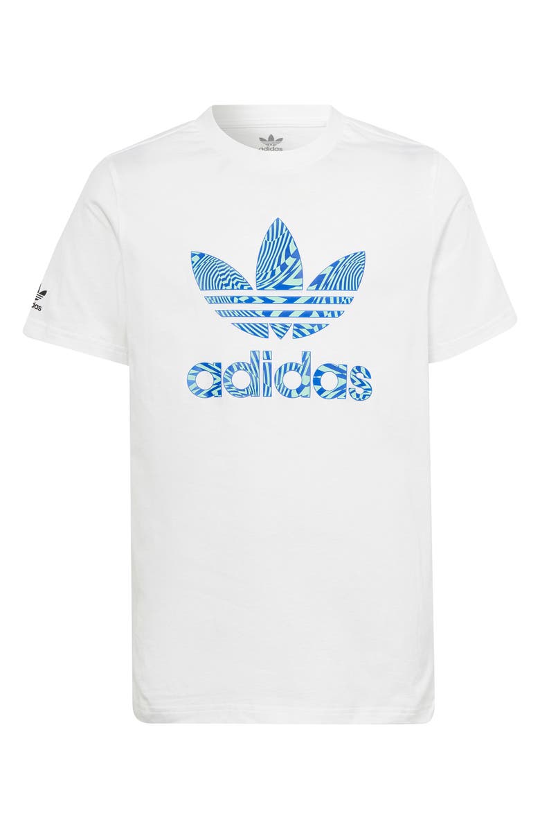 adidas Kids' Trefoil Logo Cotton Graphic Tee, Main, color,