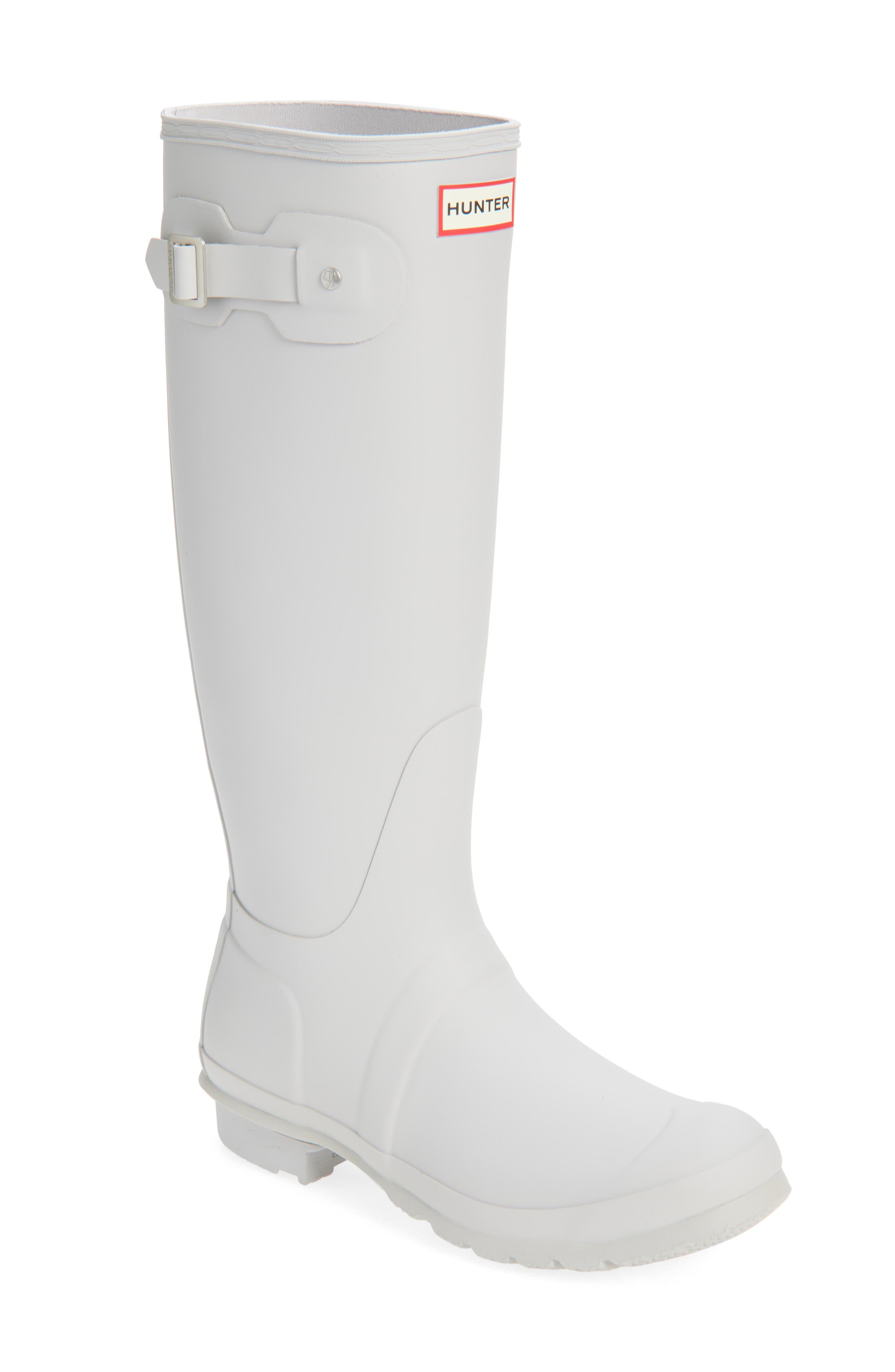 Hunter Original Tall Waterproof Rain Boot, Main, color, Light Gray
