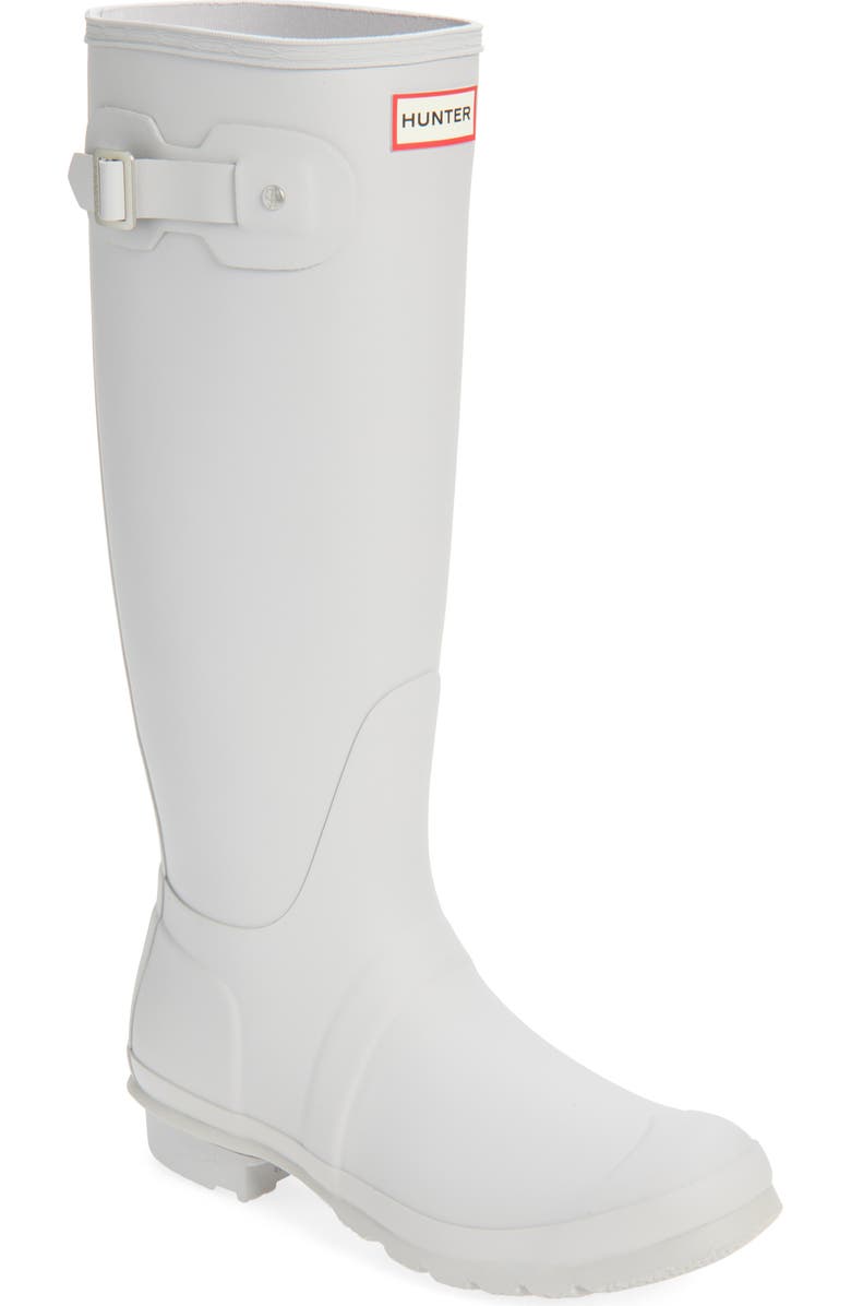 Hunter Original Tall Waterproof Rain Boot, Main, color, Light Gray