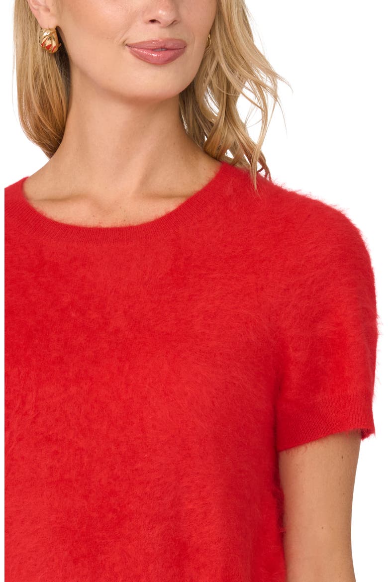 Short Sleeve Sweater, Alternate, color, EQUESTRIAN RED