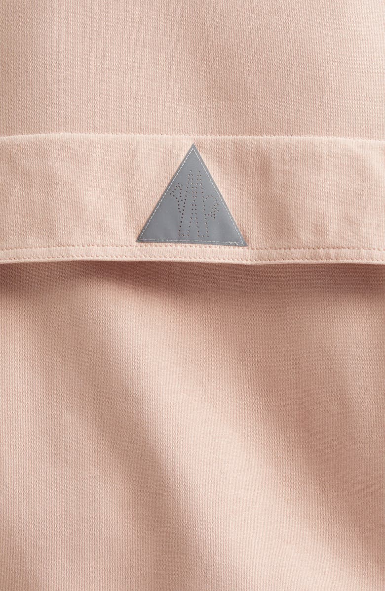 Moncler Grenoble Reflective Logo Patch Polo, Alternate, color, Misty Rose