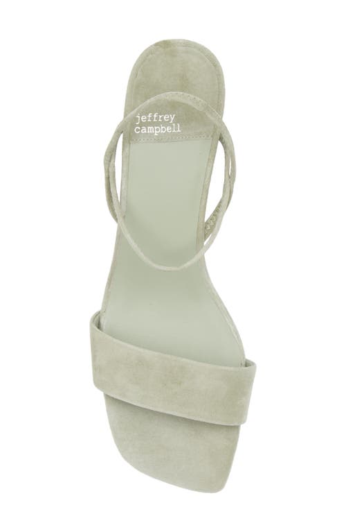 Jeffrey Campbell Adapt Ankle Strap Sandal In Pastel Green Suede