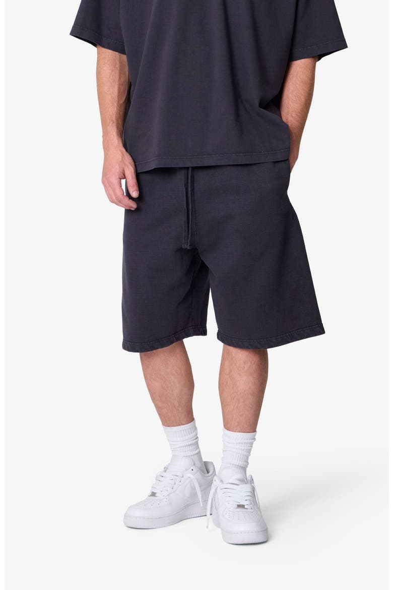 Heavy Basic Sweat Shorts, Alternate, color, WASHED BLACK