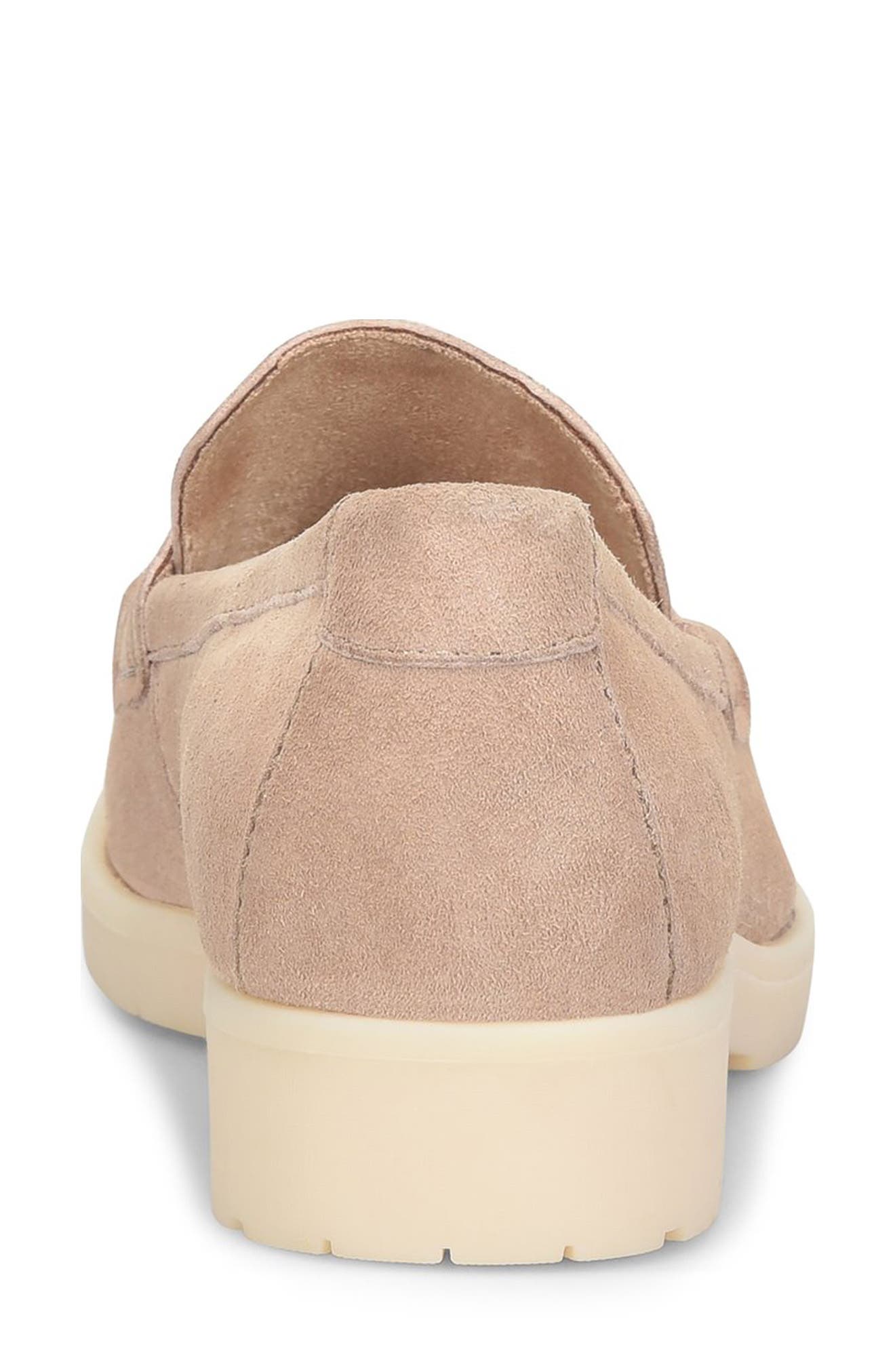 Bree Penny Loafer, Alternate, color, NATURAL SUEDE
