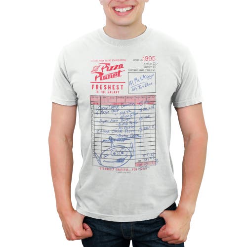 Toy Story Distressed Pizza Order Graphic T-shirt In White