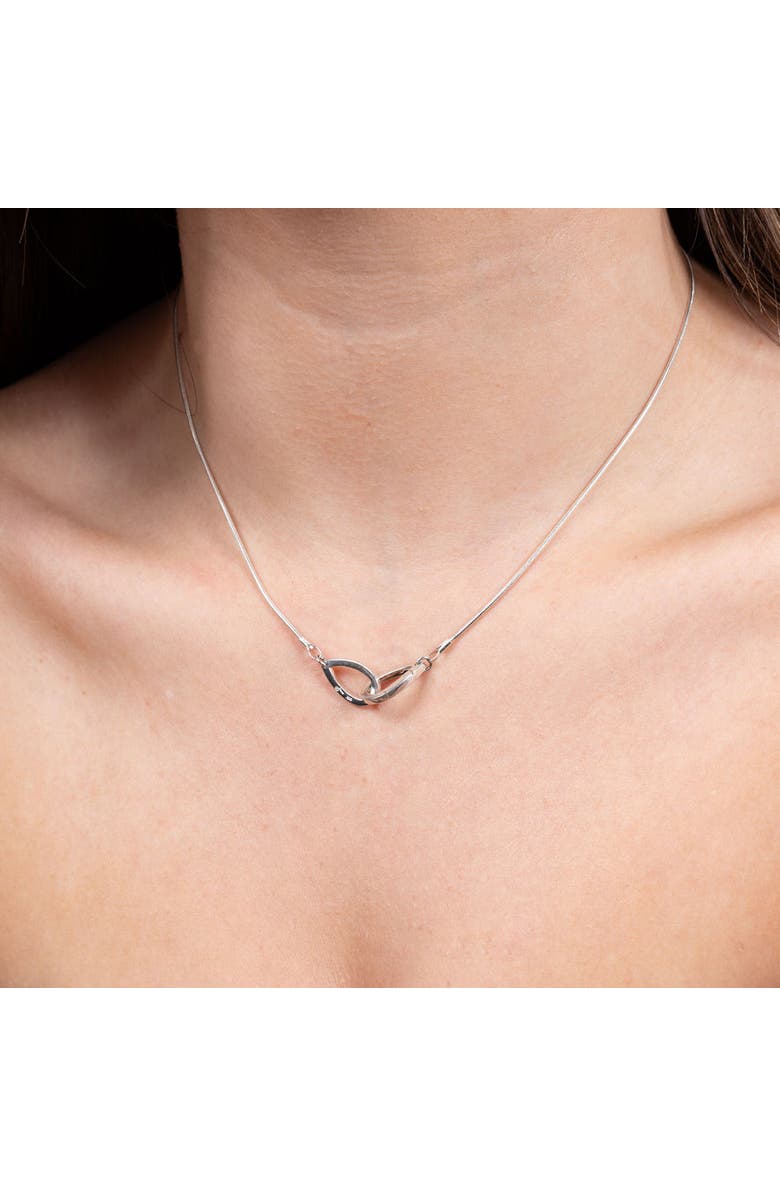 Lucy Quartermaine Small Linked Petal Pendant, Alternate, color, Sterling Silver