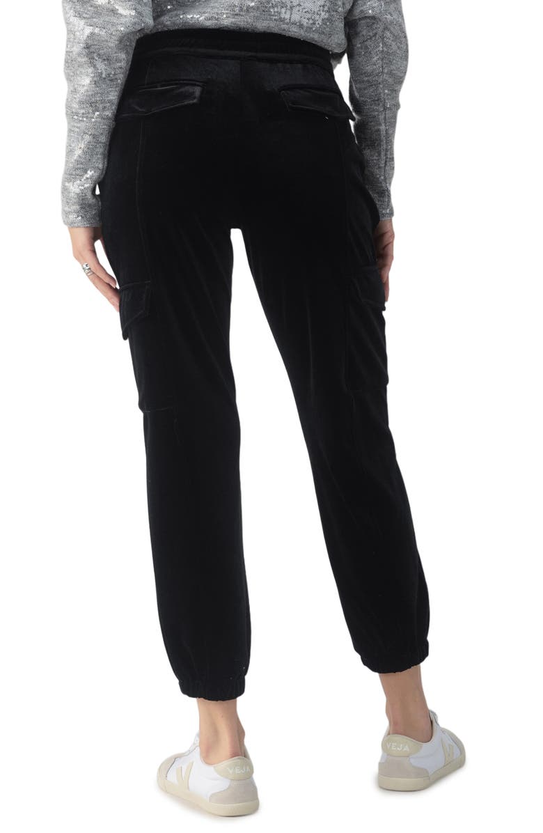 Sanctuary Rebel Relaxed Velvet Joggers, Alternate, color,