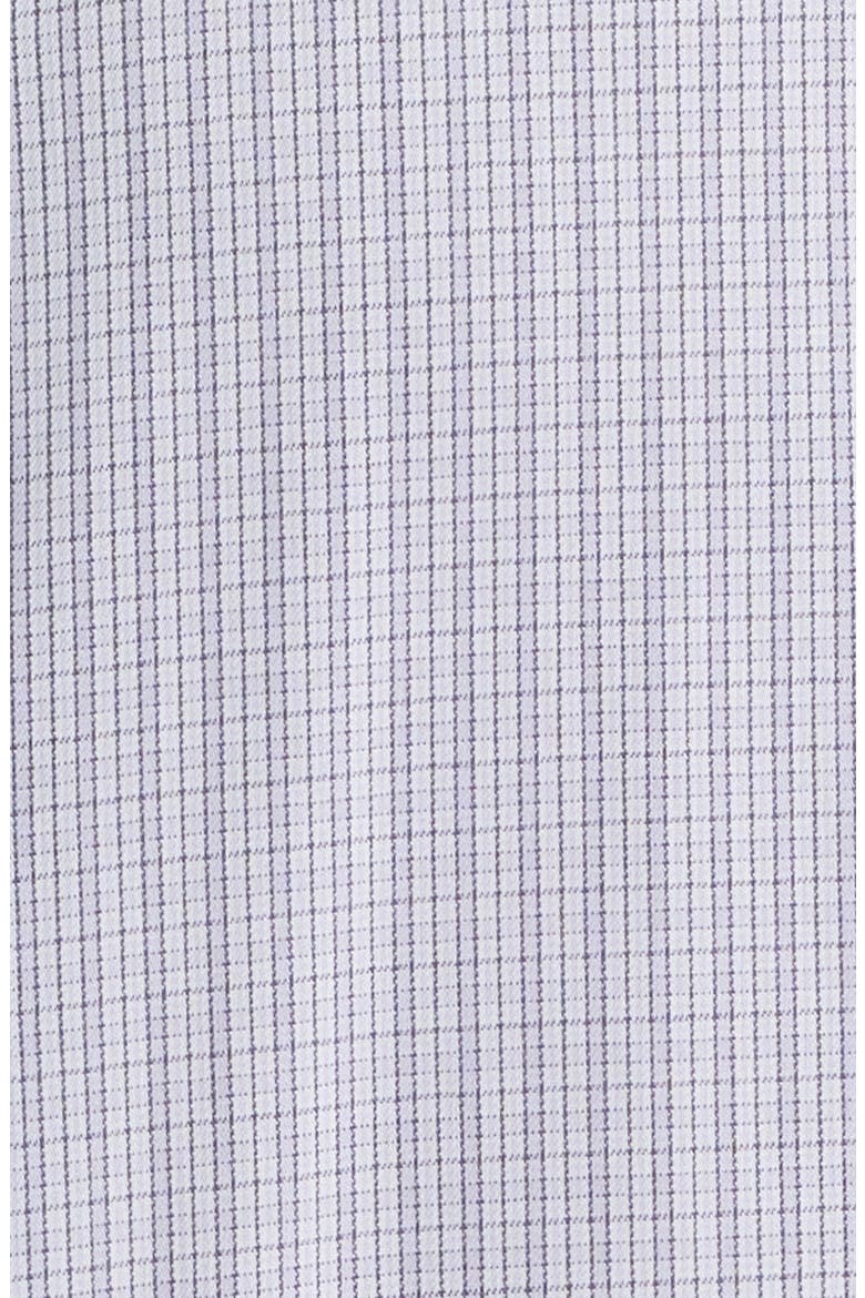 Traditional Fit Microplaid Premium Non-Iron Cotton Dress Shirt, Alternate, color, PURPLE ANTINORI PLAID