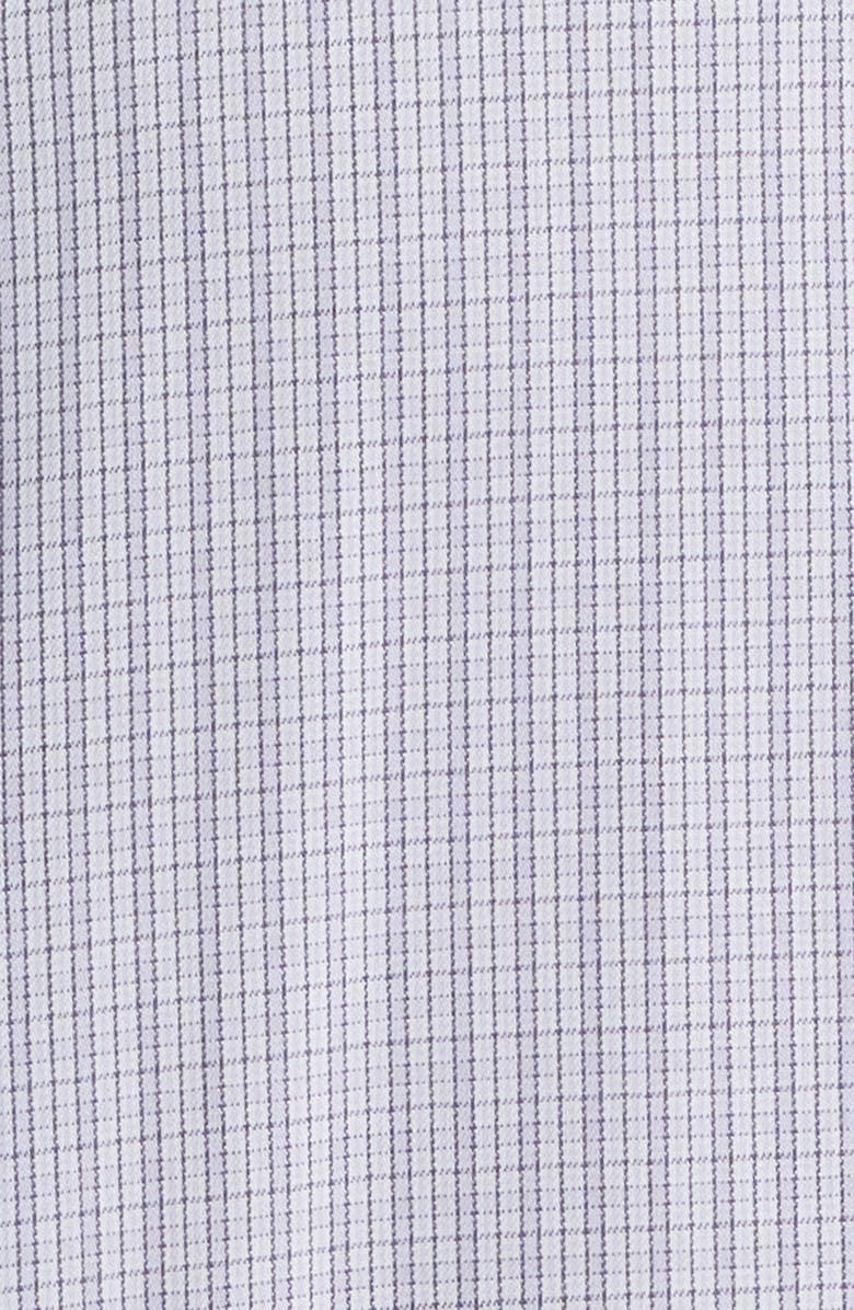 Nordstrom Traditional Fit Microplaid Premium Non-Iron Cotton Dress Shirt, Alternate, color, Purple Antinori Plaid