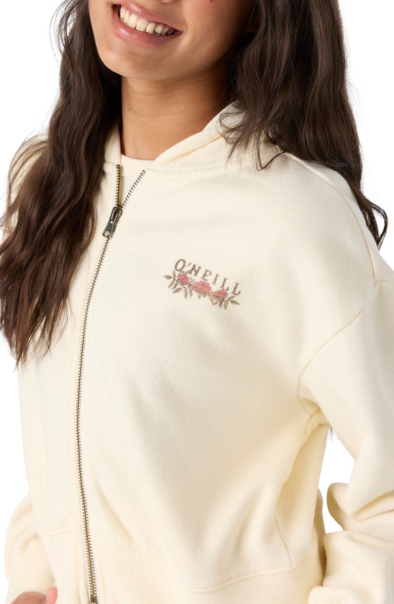 O'Neill Kids' Darcie Cotton Graphic Zip-Up Hoodie, Alternate, color, 