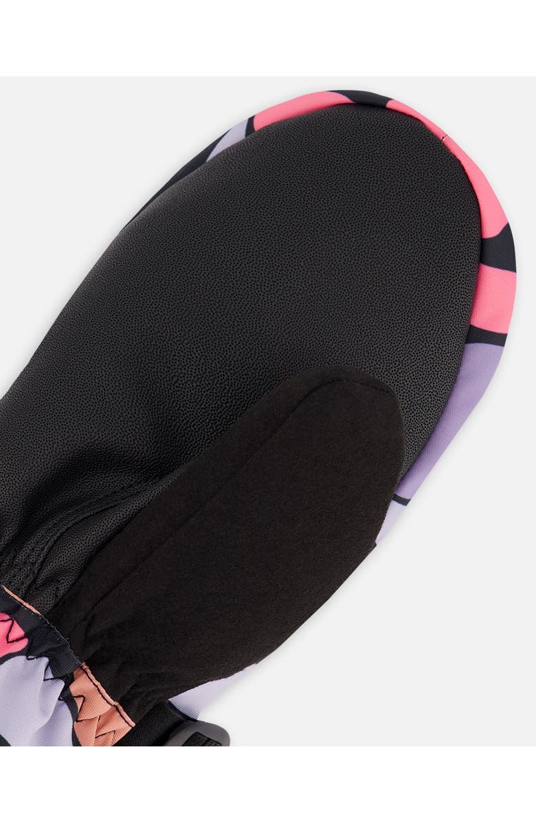 Deux par Deux Winter Mittens Teknik Retro Flower, Alternate, color, Black