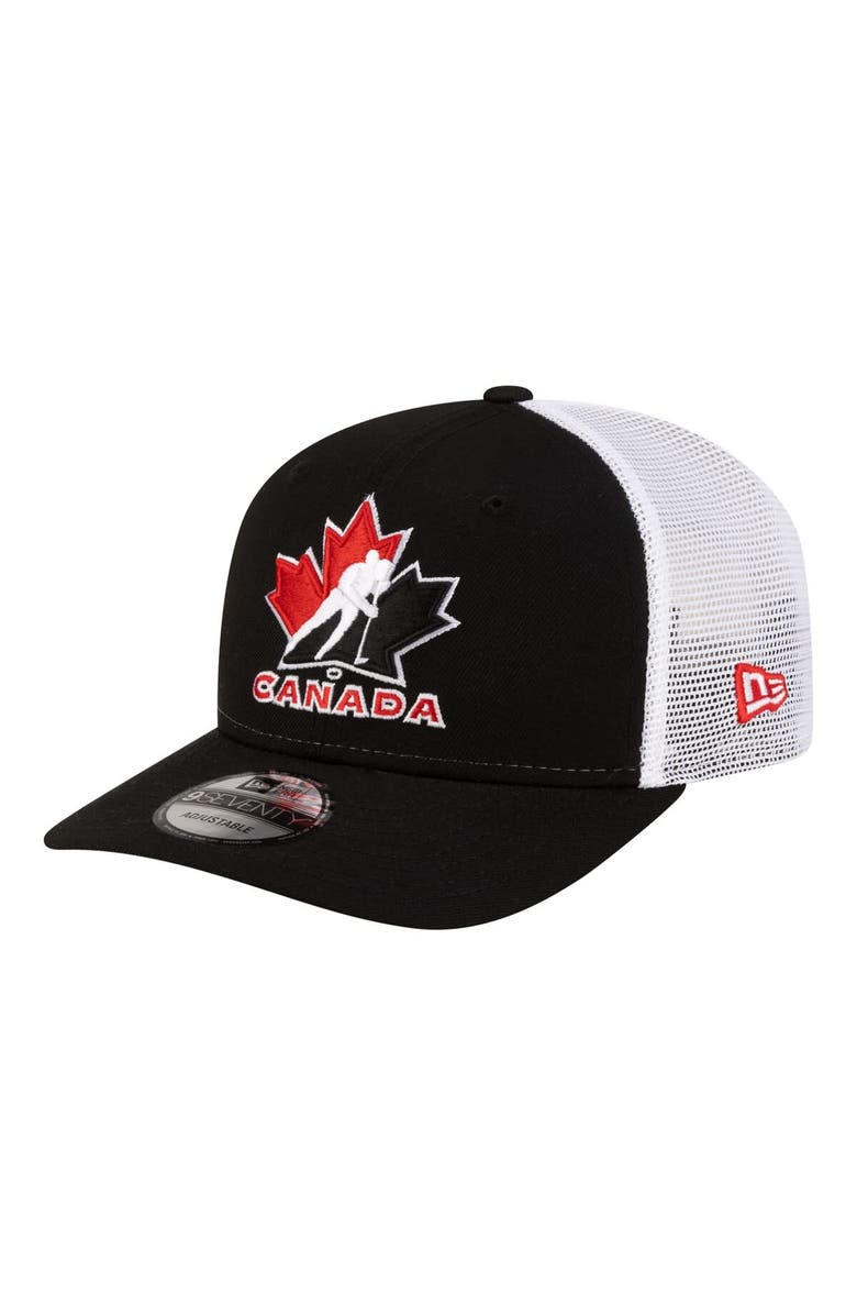 New Era Men's New Era Black/White Hockey Canada 9SEVENTY Adjustable Hat, Main, color, Black
