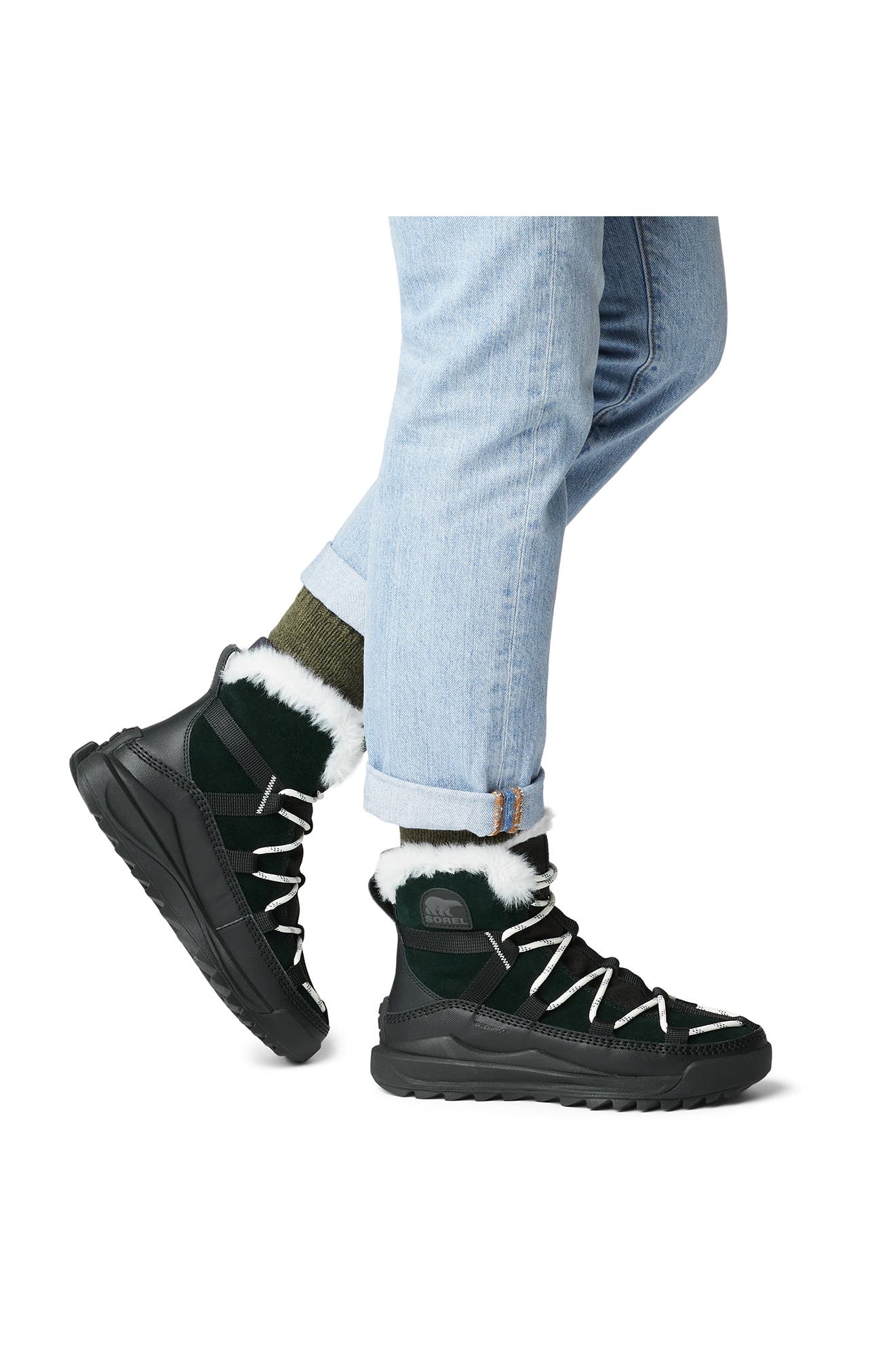 SOREL ONA<sup>™</sup> RMX Glacy Plus Waterproof Boot, Alternate, color, Black/ Sea Salt