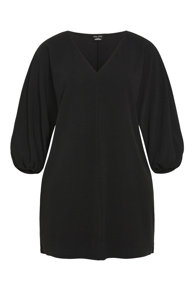 Oakleigh Long Sleeve Shift Minidress, Alternate, color, BLACK