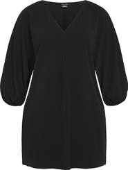City Chic Oakleigh Long Sleeve Shift Minidress
